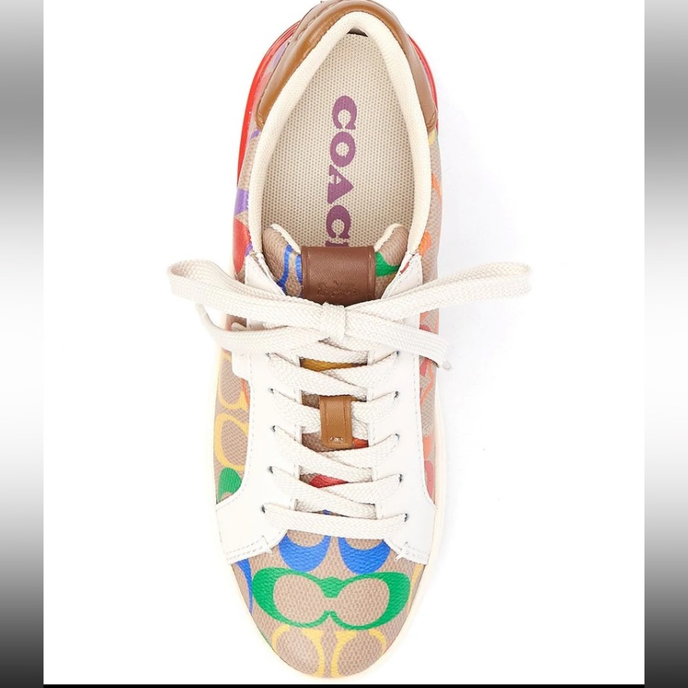 COACH
Lowline Rainbow Coated Canvas Sneakers - Picture 5 of 13